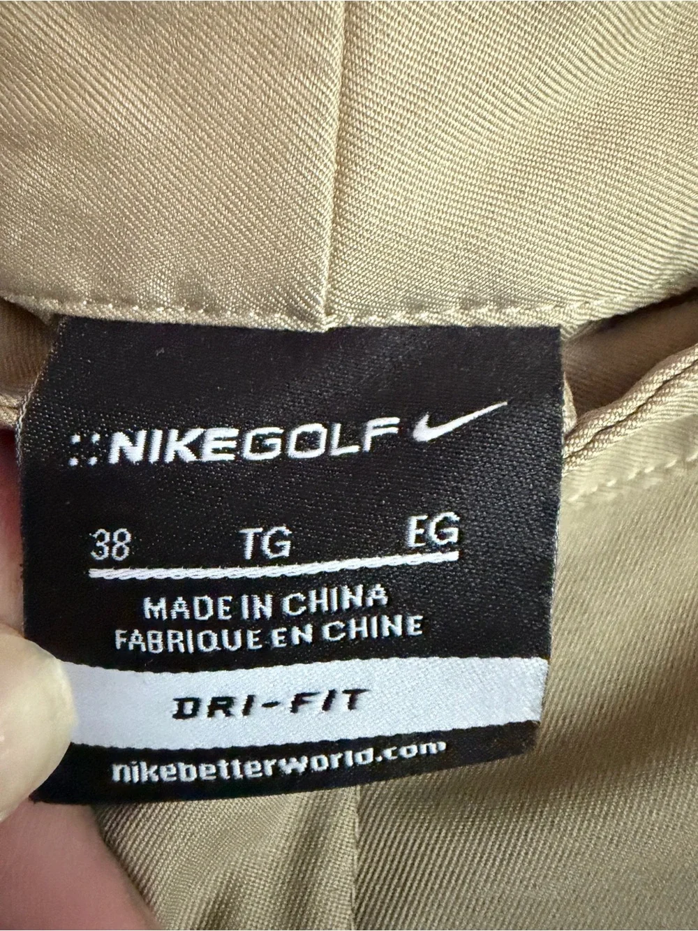 Nike Golf Dri-FIT Khaki Performance Golf Shorts Mens 38